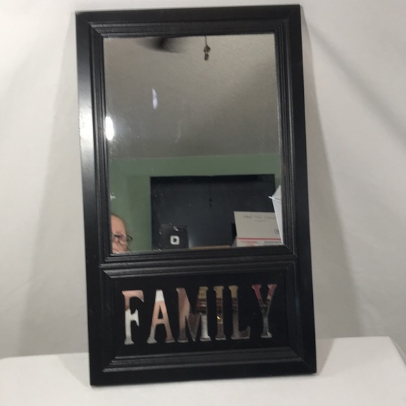 Wooden “Family” Cut-Out Decorative Hanging Mirror - Picture 3 of 12